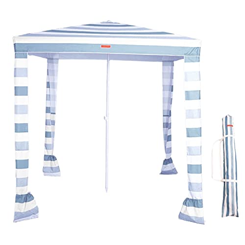 Pérgula Flamingueo para Praia - 3x3m - Azul Flamingueo - Móveis de exterior - 3x3m, azul, aquecimento rápido, poliéster