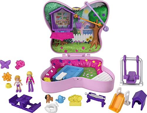 Conjunto de bonecos temáticos para crianças POLLY POCKET Backyard Butterfly Compact (4 anos) Polly Pocket - Brinquedos - conjunto, bonecos temáticos, crianças, Polly Pocket, backyard butterfly compact, 4 anos