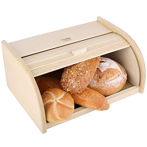 Creative Home Bread Box Made Of Beech Wood Creative Home - Caixas e sacos para pão - madeira, bege, forno de pão