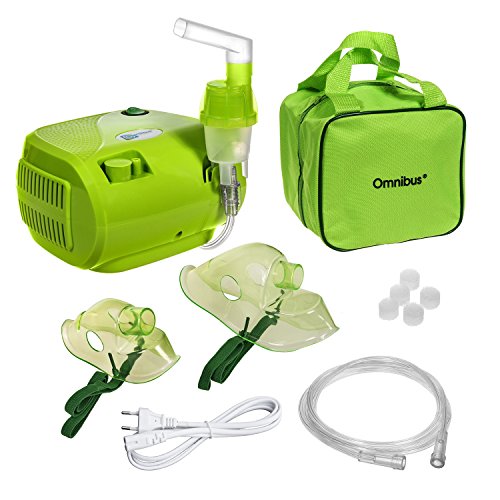 Inhalador de Vapor OMNIBUS BR-CN116B (Verde) Omnibus - Cuidados respiratórios - inhalador, vapor, verde