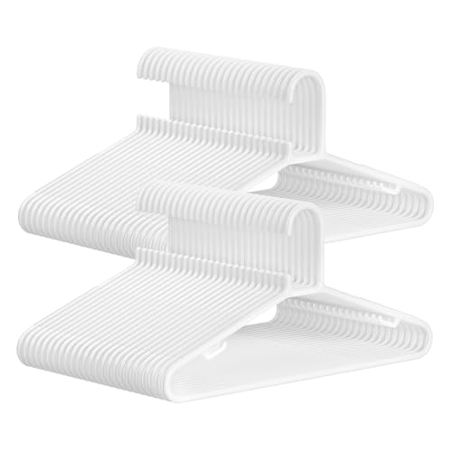 Conjunto de 50 Suportes de Roupa SONGMICS CRP009W50 SONGMICS - Acessórios de vestuário - 50 suportes, 2 prateleiras, 1 gaveta, MDF