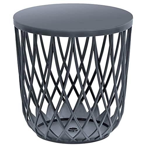 Cesto de Jardim UNIQUBO com Suporte para Mesa (Preto - 447 x 447 x 450 mm) Prosperplast - Mesas de exterior - cesto, jardim, suporte, mesa, decorativa