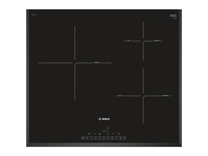 Placa de indução Bosch PIJ651FC1E | Eléctrico | 59,2 cm | 3 zonas | Preto Bosch - Cooktops - indução, 59,2 cm, 3 zonas, preto
