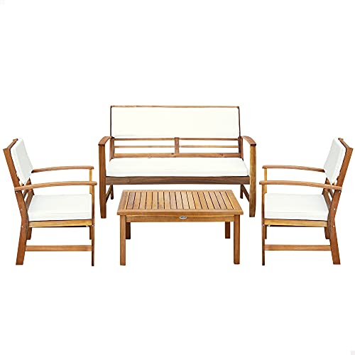 Conjunto de Jardim AKTIVE GARDEN (Castanho - Aço - 80x60x75 cm) AKTIVE - Móveis de exterior - castanho, aço, 80x60x75 cm