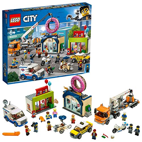 LEGO City - Inauguração da Loja de Donuts - 60233 (Idade Mínima: 4) LEGO - Blocos de encaixe - lego, cidade, loja de donuts, inauguracao