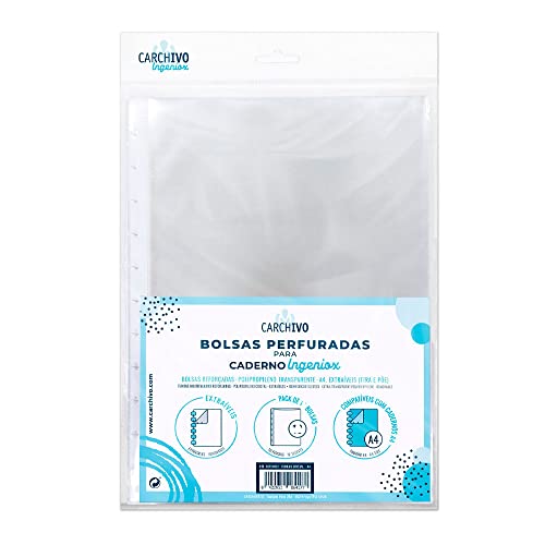 Bolsas para Cadernos INGENIOX PP Cristal (A4 - 5 Un) Carchivo - Ferramentas - polipropileno, transparente, a4, 5 unidades