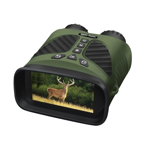 Binóculos de Gafas de Visão Noturna com 2,5K Uhd 40Mp 10X Óptico 8X Zoom Digital 300M para Campismo Observação Hd Busca aérea STRAFBRG - Caça - binóculos, gafas de visão noturna, 2,5k uhd, 40mp, 10x óptico, 8x zoom digital, 300m, campismo, observação, busca aérea