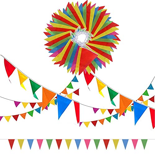 Bandeira de Papelão Triangulares (290 Unidades) SERWOO - Fitas e cortinas de festa - 290 unidades, triangulares