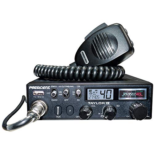 President Electronics Txpr403 Rádio Portátil Preto President Electronics - Áudio - am/fm, 40 canais, lcd 4 linhas, squelch, antena telescópica