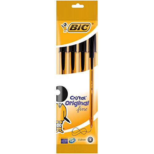 Esferográfica Bic Cristal Original Fine Preto 0.8 Mm BIC - Canetas - esferográfica, bic cristal, fine, preto, 0.8 mm