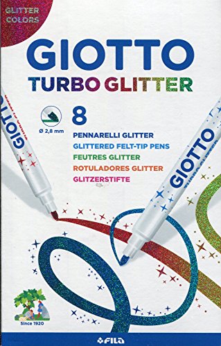 Marcadores Permanente GIOTTO Turbo Glitter (Purpura) Giotto - Marcadores e marcadores de texto - permanente, glitter, púrpura, lavável