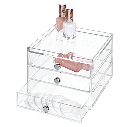 Caixa de Arrumação IDESIGN CLARITY (Branco) InterDesign - Gavetas de armazenamento doméstico - organizador, compartimentos, resistente, fácil de limpar