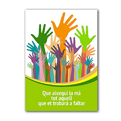 Cartão de Pêssego ANTRACITA CATALAN Que Aixequi La Mà Tot Aquell Que Et Trobarà A Faltar Antracita - Cartões de cumprimentos e de nota - cartão, pessego, antracita, catalan, despedida