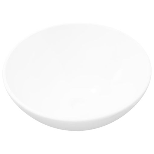 Lavatório de Cerámica Redondo VIDAXL para Casa de Banho Branco vidaXL - Acessórios de encanamento - cerâmica, redondo, branco