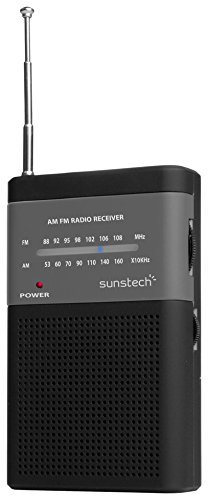 Rádio Portátil Analógico Am/Fm com Antena Dobrável e Conexão para Auscultadores SUNSTECH SUNSTECH - Radios - rádio portátil, analógico, am/fm, antena dobrável, conexão auscultadores