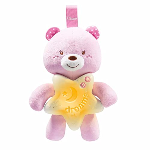 Luz de Presença CHICCO Goodnight Blue Teddy Bear Chicco - Animais de pelúcia - musical, 10 minutos, sons naturais, botões