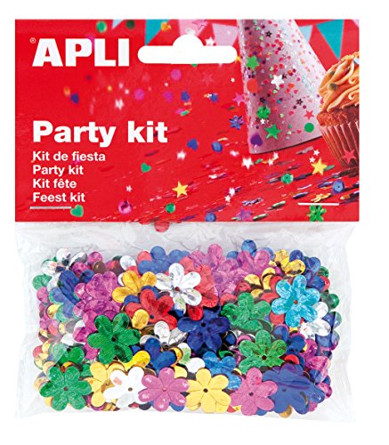 Confetes em forma de flor (13mm) APLI APLI - Confetes - 13mm, flor, metálicos, decoração