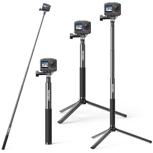 Tripé para Action Cam Akasoko Extensível até 1.2m AKASO - Peças e acessórios para câmeras - extensível, 12 metros, superfícies, câmaras