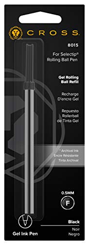 Esferográfica CROSS Selectip 8015 Preto (0.5 mm) Cross - Tinta e recargas de caneta - 0.5 mm, traço fino, tinta pigmentada, grelha transparente