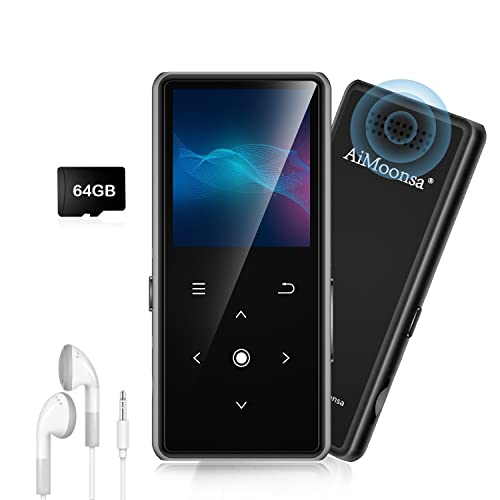 Leitor MP3 AiMoonsa AM-MP3BT (Azul - 64 GB) AiMoonsa - Reprodutores de mp3 - mp3, ai moonsa, am-mp3bt, azul, 64 gb