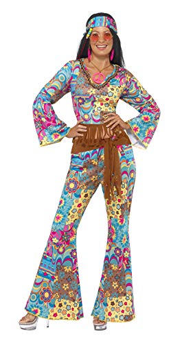 Fato de Mulher DISFRAZZES Hippie Flower Power (Tam: M) Smiffy's - Fantasias - hippie, flower power, tamanho m