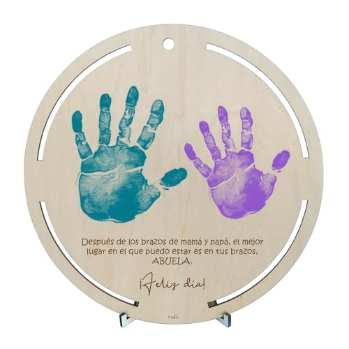 Fingerprints Baby Born Gift for Grandma Original Gift Idea For Grandmothers nagu - Produtos de papel - fingerprint, gift idea, grandmother