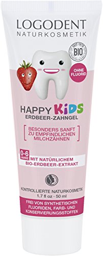 Pasta de Dentes HAPPY KIDS Happy Kids Strawberry (75 ml) Logona - Pasta de dentes - pasta, dente, strawberry, 75ml