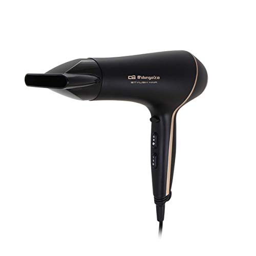 Secador de Cabelo Orbegozo SE-2065 | 2000 W | Preto (Beleza, saúde e bem-estar) Orbegozo - Secadores de cabelo - 2000 W, 3 níveis, 2 velocidades, ar fresco