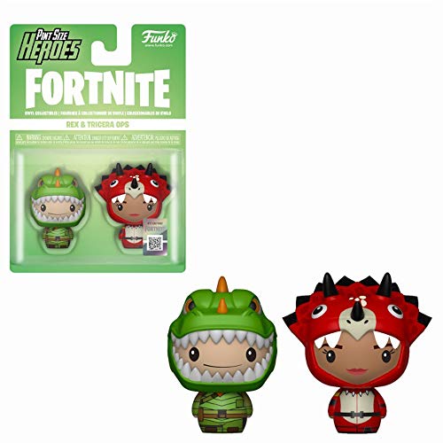 Figura FUNKO Pint Size Heroes: Fortnite- Rex & Tricera Ops Funko - Bonecos de ação e brinquedo - funko, pint size heroes, fortnite, rex, tricera ops, miniaturas