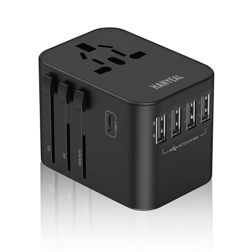 Adaptador de Viagem HANYEAL Universal (Multicor) HANYEAL - Conversores e adaptadores de viagem - universal, usb, adaptador, multicor