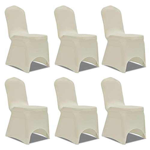 Conjunto de Capas para Cadeiras VIDAXL (Creme - Poliéster - 40x50 cm) vidaXL - Capas de sofá - cadeiras, poliéster, 40x50 cm, elástico