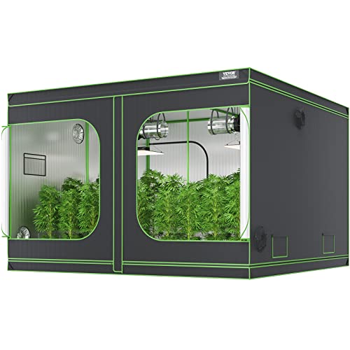 VEVOR Armário de Cultivo 305X305X203 Cm Carpa Hidropônica Mylar 600D Altamente Reflectante com Janela de Observação VEVOR - Estufas - 305x305x203 cm, carpa hidropônica, janela de observação, 600D