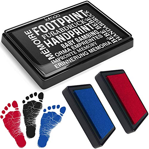 Kit de impressão digital de polegares e pés do bebê kiinda - Móveis para bebês e crianças pequenas - digital, rápido, detalhado, limpo