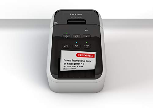 Impressora de Etiquetas BROTHER QL-810W Acionamento térmico direto Cor 300 x 600DPI Brother - Impressoras, fotocopiadoras e máquinas de fax - acionamento térmico, cor, 300 x 600 dpi