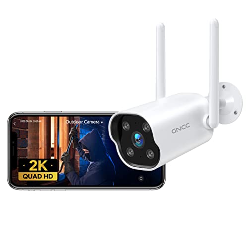 Câmara de segurança GNCC T1PRO 2K | Branco (Domótica) GNCC - Câmeras de vigilância - sensor infravermelhos, 100 m, visor incorporado, 2k, visão nocturna