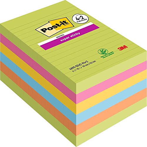 Bloco de Notas Autocolante POST-IT Index 100 Folhas 3M - Notas autoadesivas - 100 folhas, autocolantes, adesivos removíveis, a4
