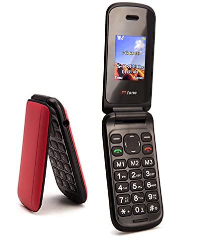 Telemóvel Sénior TTFONE Flip (2'' - Vermelho) TTsims - Telemóveis - telemóvel, sénior, flip, vermelho