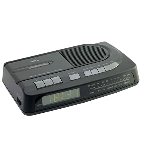 Relógio de Mesa INTI RRC-28 (Preto - Pilhas) INTI - Áudio - preto, pilhas