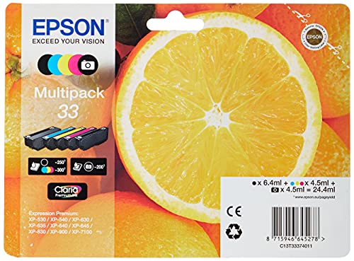 Tinteiro EPSON T3337 Preto, Ciano, Magenta, Amarelo Epson - Cartuchos de toner e jato de tinta - preto, ciano, magenta, amarelo, jato de tinta