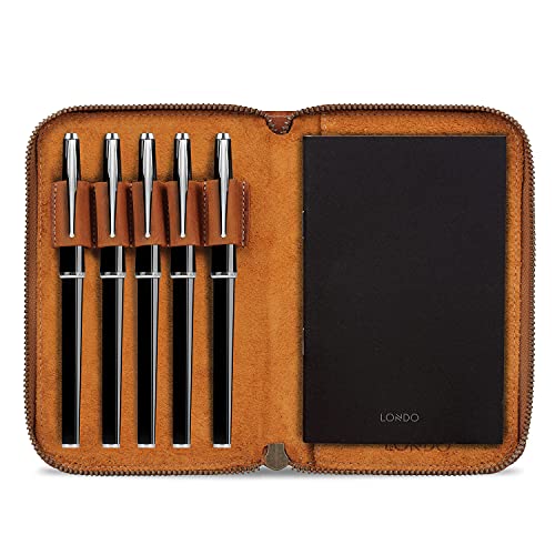 Portefólio Londo Leather 3013-01 | Castanho Londo - Portfólios e pastas - couro, caneta, fecho, castanho