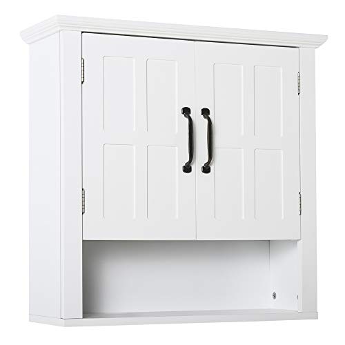 Armário de Parede HOMCOM | 60 x 19.8 x 58 cm - Branco HOMCOM - Armários de remédios - armario, parede, homcom, branco