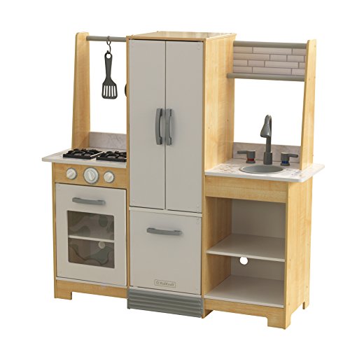 Cozinha de Brincar KIDKRAFT Madeira - Castanho KIDKRAFT - Cozinhas de brinquedo e alimentos de brincar - madeira, fritadeira, grelha, frigorífico
