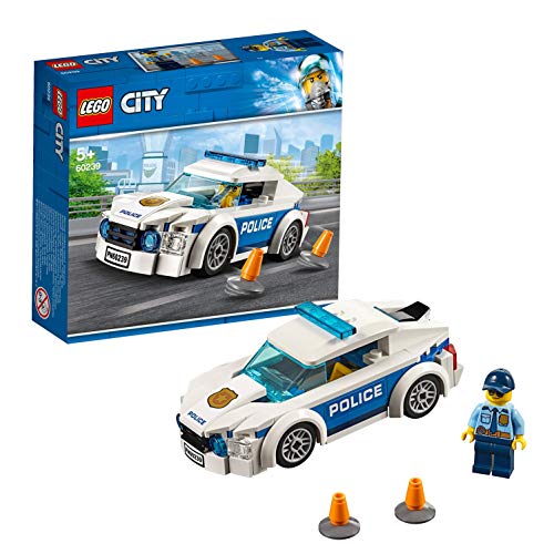 LEGO City: Carro da Polícia 60239 (Idade Mínima Recomendada: 5 anos) LEGO - Blocos de encaixe - lego city, carro polícia, teto removível, minifigura, cones sinalização