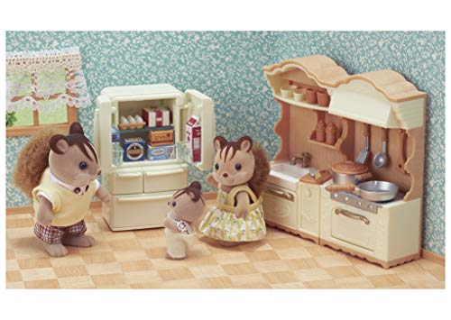 Playset SYLVANIAN FAMILIES La cuisine aménagée SYLVANIAN FAMILIES - Conjuntos de brinquedos - 36 peças, frigorífico, prateleiras, utensílios