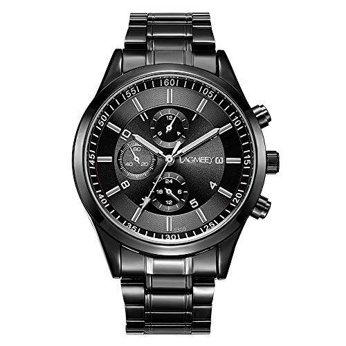 Relógio Masculino BILLOW CLASSIC Preto (Aço) Joeyan - Relógios - aço, preto, multifuncionais, corrente