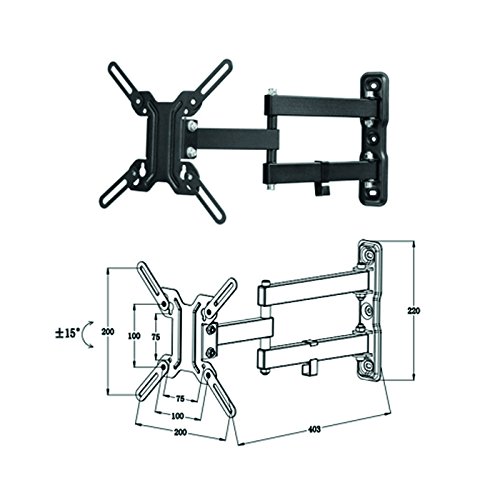 Suporte de Parede para TV STARTECH.COM FPWARTB1 (até 25 kg - Preto) PHOENIX TECHNOLOGIES - Suportes para tv e monitor - suporte, parede, tv, startech.com, fpwartb1, preto