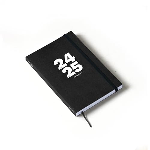 Agenda Semanal OCTAAGON DESIGN (A5 - 2024/2025 - Preto) OCTAGON DESIGN - Calendários, organizadores e planejadores - octágono, A5, 2024-2025, preto, bolsinha
