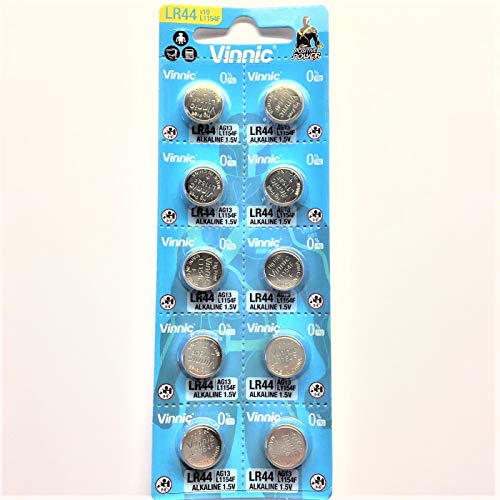 Pilha Não Recarregável VINNIK Ag13/Lr44 (50 unidades) VINN - Baterias de uso geral - pilha não recarregável, vinnik ag13/lr44, 1.5v, 50 unidades, alcalino