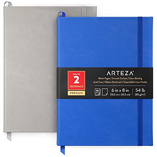 Caderno de Desenho ARTEZA 15X20 Cm (Azul e Cinza - 2 Unidades) Arteza - Cadernos e bloco de notas - 15x20 cm, 2 unidades, papel 55g/m, capa resistente