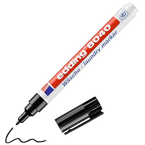 Marcador para Tecido EDDING 8040 Preto 1 peça(s) Edding - Marcadores e marcadores de texto - preto, tecido, tinta permanente, 10 cm